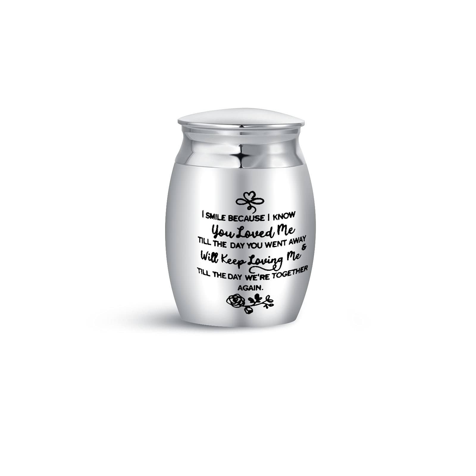 KunBead Jewelry Love Heart Rose Flower Small Cremation Urns for Human Pet Ashes Adult Holder Urn Mini Keepsake Decorative Memorial