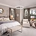 Ganeed Chandeliers,Crystal Glass Chandelier,Pendant Lighting Ceiling Lights Fixtures for Living Room Bedroom Restaurant Porch Dining Room,One Rings (Dia 11.8