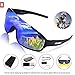 ROCKNIGHT REVO Sports Sunglasses for Men Women with 2 Interchangeable Lenses Cycling Running Driving Baseball Glasses UV Protection Black Frame