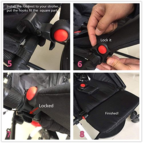 Stroller Footrest for Babyzen YOYO+ Accesories Footboard Sleepping Extend Board Prams 2018 Upgrade Longer 8.26 inch - Thumbnail 7
