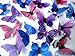 Assorted Purple Pink Blue Wafer Paper Butterflies 1.75 Inch for Decorating Desserts Pack of 12