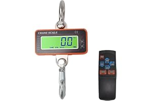 Digital Crane Scale, 1500kg 3000lb Heavy Duty Electronic Industrial Hanging Scale, Mini Weighing Scale with Remote Control LE