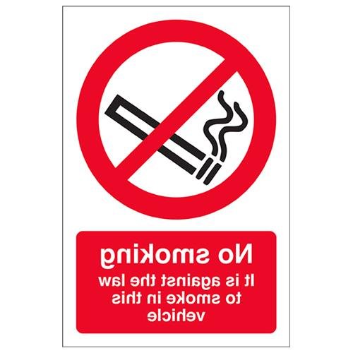 VSafety „No Smoking“-Schild, 100x150 Mm – Selbstklebendes Vinyl-Schild Für Fahrzeuge & Räume