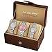 August Steiner Women's AS8063SS Dazzling Diamond Swiss Quartz 3 Watch Set