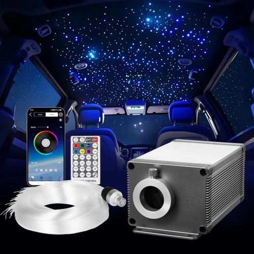VEVOR Starlight Headliner Kit, 450 pcs 0.03 in 9.8 ft, 16W Twinkle Fiber Optic…