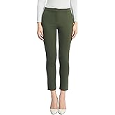 SANDY & SID Cropped Pants for Women Petite Small Size Mid Waist Slim Fit Work Pants Stretch Trousers Slack Casual Office Wear