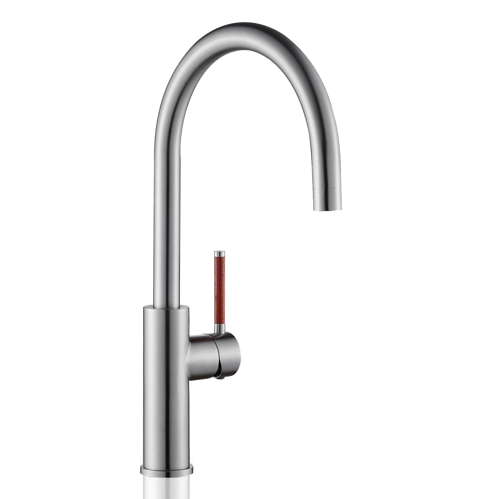 Achelous Kitchen Tap, Stainless Steel, Single Lever Sink Tap, 360° Swivelling Kitchen Tap, High Arc Mixer Tap for Sink Kitchen