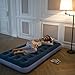 LANGRIA Upgraded Twin Size Inflatable Air Bed 8.5-Inches Air Mattress Bed with Handheld Electric Pump Storage Bag and 2 Power Adapters and Repair Kit (74 x 39 x 8.5 inches, Blue)