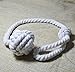 Baihoo Set of 2 Cotton Rope Monkey Fist Knot Tie-Backs, Drape Holdbacks, Curtain Tiebacks, White