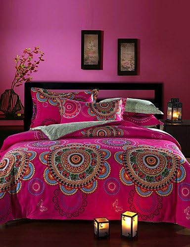 wwgy Boho bStyle Bedding Set Queen Size pure Cotton Fabric , queen