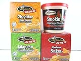 Alejandro On the Go Cheddar Cheese Snack,Jalapeno Cheddar Cheese Spread,Ghost Pepper Cheese Snack,Medium Salsa Dip.