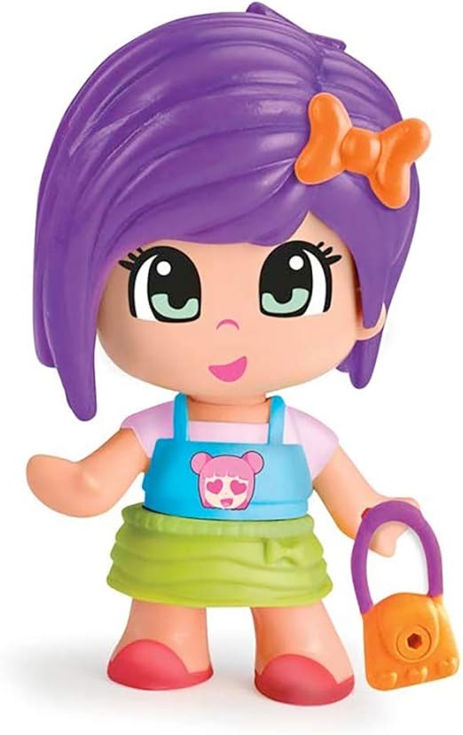 Amazon.com: Pinypon Mix es Max Series 9, muñeca Emoji de ojos de corazón con accesorios de pelo púrpura: Toys \u0026 Games