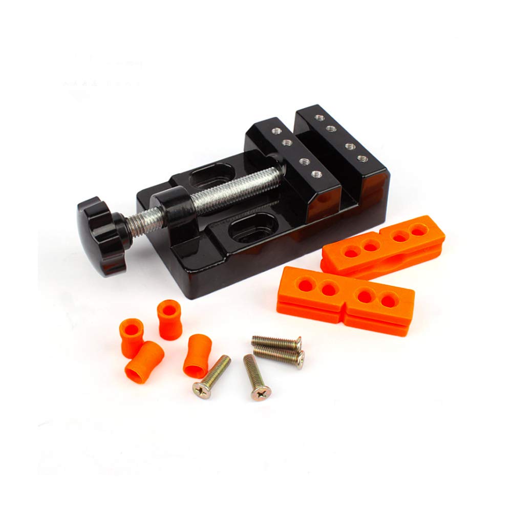 ANCLLO Mini Flat Clamp Table Jaw Bench Clamp Mini Drill Press Vice Opening Parallel Table Vise DIY Sculpture Craft Carving Tool for Watch Repairing Sculpture Craft Jewelry DIY Tool