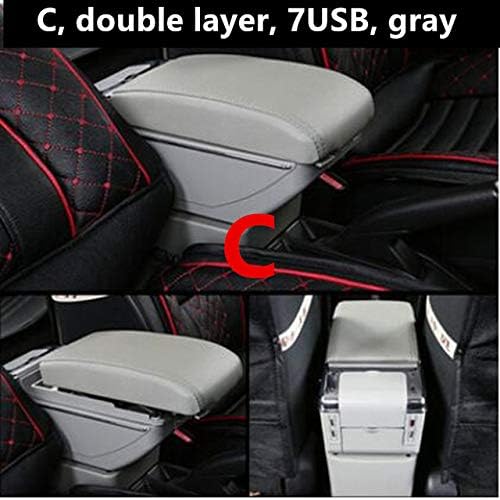 QFWCJ Layer Center Console Storage Box For Toyota Yaris L for Sedan Vios 2014 2018 Faux Cup Holder Armrest Arm Rest 2015 2016 2017