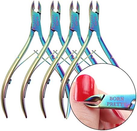 1Pc Nail Cuticle Nipper Rainbow Clipper Scissor Dead Skin Remover Manicure