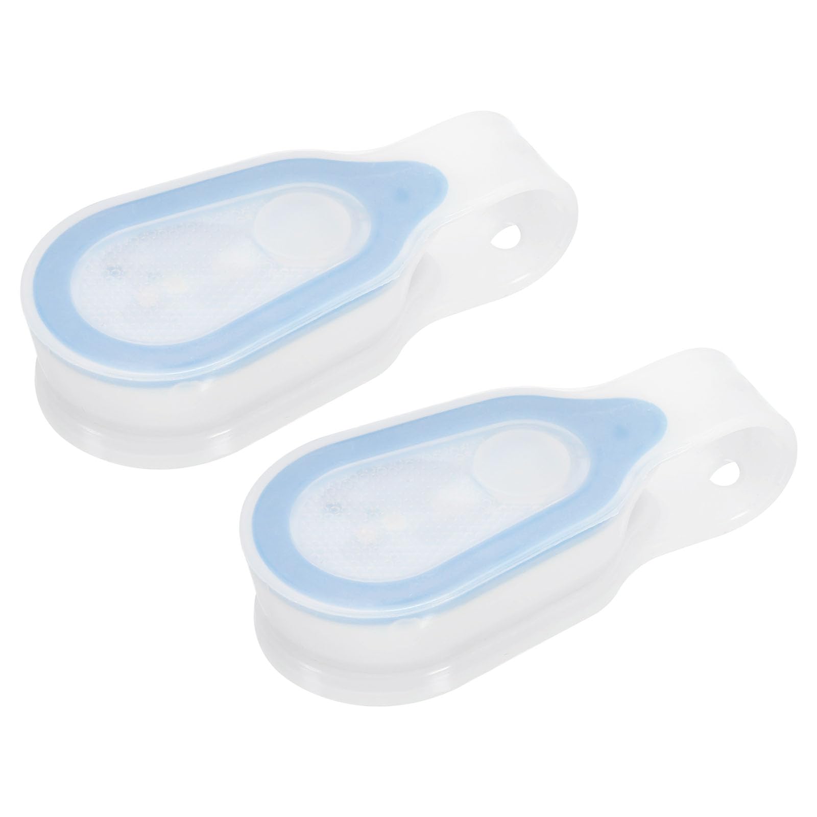PATIKIL LED Flashlight, 2 Pack Silicone Night Shift Hands Free Clip-on Flashlights Night Safety Running Light for Running, Walking, Sports, Outdoor Emergency, Blue