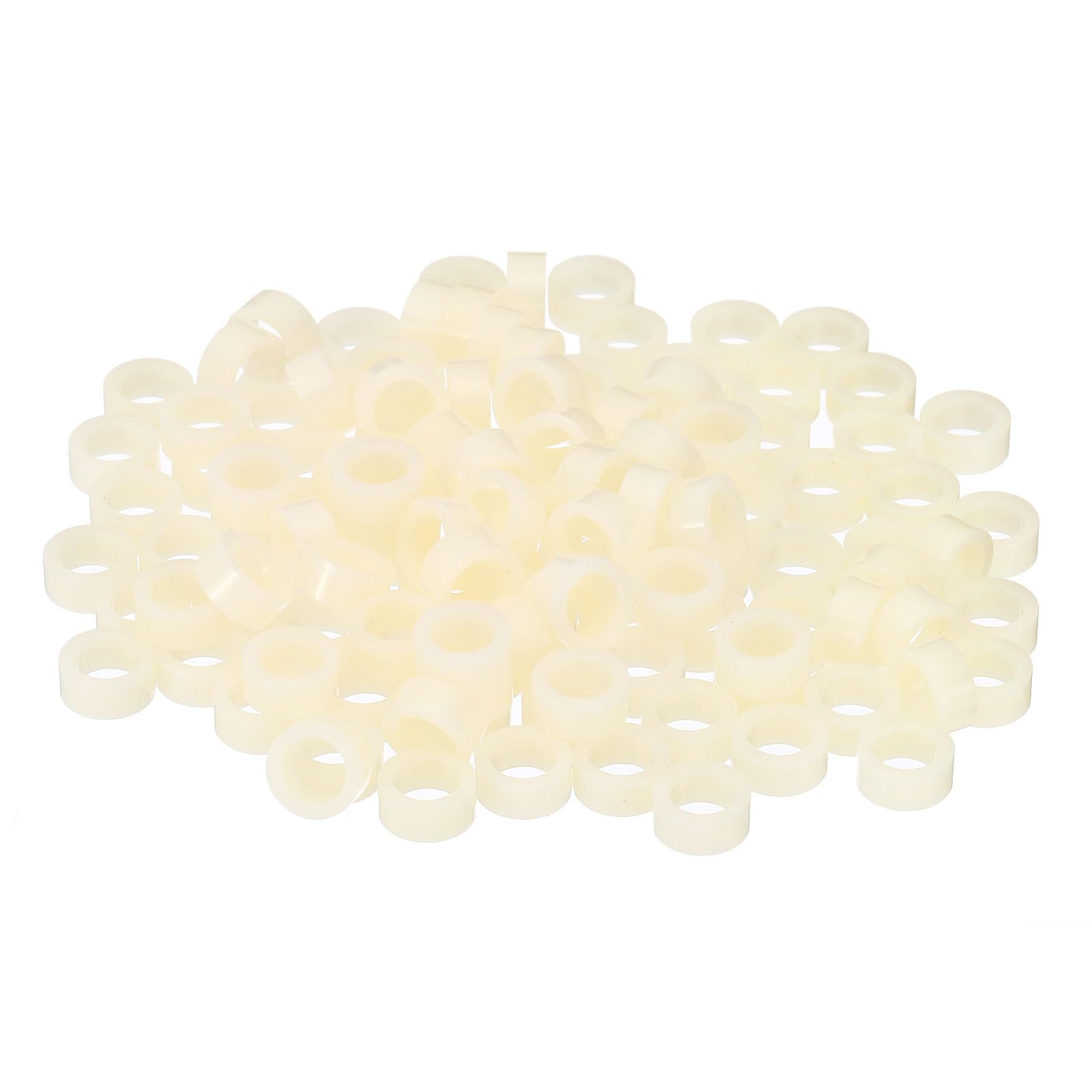 PATIKIL M6 Round Spacer Washer Set, 120 Pcs ABS Plastic Spacer Washer 6.2mm ID, 9mm OD, 4mm Length for M6 Screws — image 1
