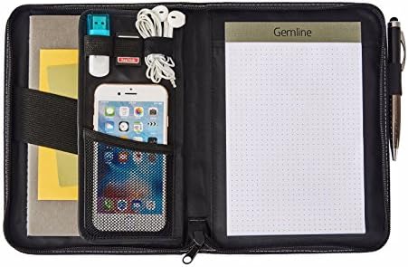 Gemline Cedar Simulated Black Leather Jr. Padfolio On-trend, modern Style
