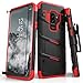 ZIZO Bolt Series for Samsung Galaxy S9 Plus Case Military Grade Drop Tested with Tempered Glass Screen Protector Holster Black RED