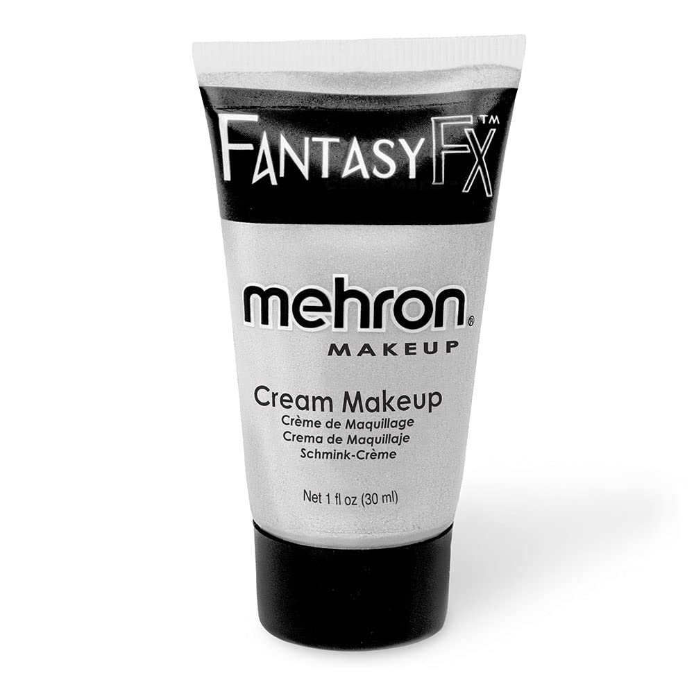 Photo 1 of Mehron Makeup Fantasy FX Cream Makeup | Water Based | Halloween | Silver Face & Body Paint For Adults 1 fl oz (30ml) (Silver)