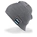 Momoday Bluetooth Music Soft Warm Beanie Hat Cap with Stereo Headphone Headset Speaker Wireless Mic Hands-free for Men Women Speaker Winter Outdoor Sport Best Gift (Light Grey)