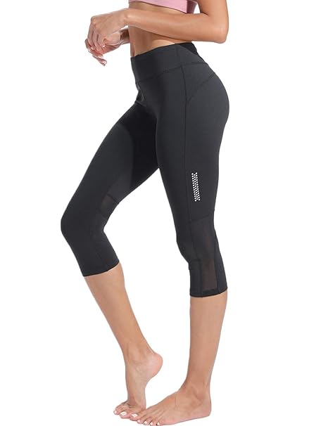 FITTOO Damen 3/4 Sport Leggings Yogahose Jogginghose Kurz Training Tights