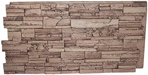 Superior Building Supplies Cinnamon 24 in. x 48 in. x 1-1/4 in. Faux Tennessee Stack Stone Panel