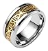 Tanyoyo 8mm Stainless Steel Jesus Rings Wedding Bands Gold Promise Size 6-13