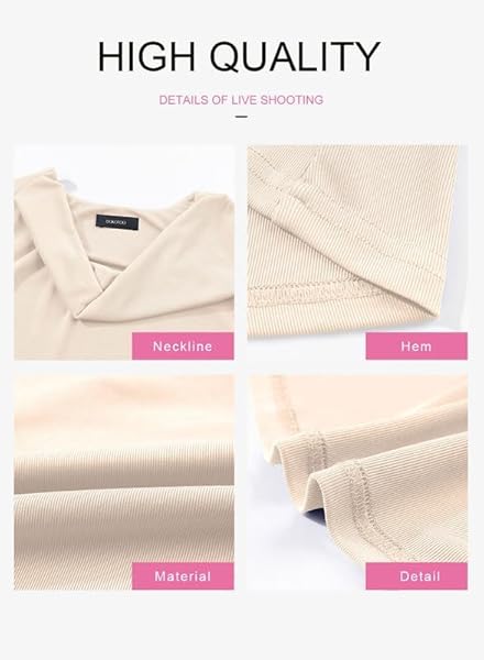 DOKOTOO WOMENS LADIES TRENDY BUSINESS CASUAL OUTFITS COWL NECK TOPS TANK TOPS CRUISE HOLIDAY PARTY OUTFIT SHIRTS AND BLOUSES FOR WOMEN 2024 ELEGANT DRESSY CASUAL GOING OUT TOPS APRICOT MEDIUM