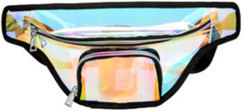 clear holographic fanny pack