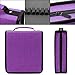 YOUSHARES 120 Slots Standable Oxford Large Zipper Colored Pencil Case with Handle Strap, Violet
