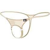 Kweltzeit Men's Thong Underwear G-string Mens Open Front Underwear Thong Sexy Men's Lingerie