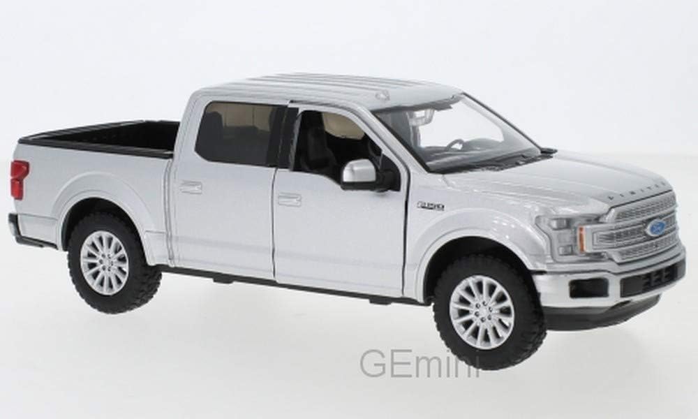Amazon Com 2019 Ford F 150 Limited Crew Cab Pickup Truck Metallic Silver 1 24 1 27 Diecast Model Car By Motormax 79364 Toys Games