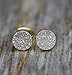 Beige Natural Druzy Quartz Gemstone Stud Earrings - Real Drusy Quartz- 8mm