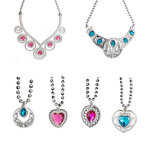 image for BeYumi 58 Pcs Princess Jewelry Dress-Up Accessories Toy Set With Princ