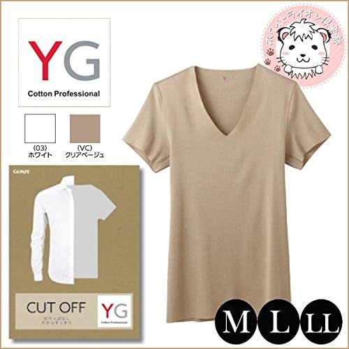 Amazon グンゼ Gunze Vネックtシャツ メンズ Yg ワイジー Cut Off カットオフシリーズ 半袖 V首 M ホワイト 03 Tシャツ カットソー 通販