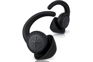 Ear Plugs for Sleeping Noise Cancelling - BUENSUENO Silicone Reusable Washable Earplugs for Noise Reduction, 2 Pairs Sound Blocking Ear Plugs for Sleep, Flights, Snoring, Work, Studying (Black)