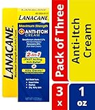 Lanacane Anti-Itch Cream Maximum Strength - 1 Oz, Pack of 3