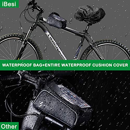 image for iBesi Bike Phone Case Bag, Waterproof Front Frame Bike Bag Top Tube Mo