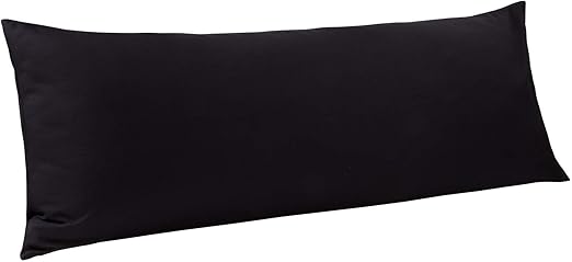 Amazon Com 20 X 54 Black 2 Piece Body Pillow Cover Pillowcase