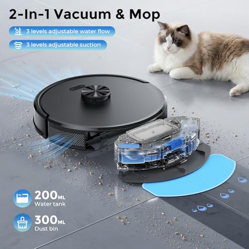 Kilgone Robot Vacuum & Mop, 90-Day Hands-Free, 6000Pa, Self-Empty, LiDAR photo 12