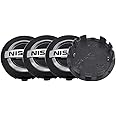 4PCS Wheel Center Caps for Nissan, 54mm/2.12" Car Wheel Hub Caps ABS Rim Center Hub Cover (Black)