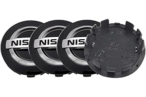 THCBME 4PCS Wheel Center Caps for Nissan, 54mm/2.12" Car Wheel Hub Caps ABS Rim Center Hub Cover (Black)