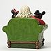 Disney Traditions by Jim Shore Santa with Mickey and Minnie Mouse Stone Resin Figurine, 5.5”