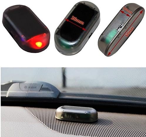 Fake Dummy Simulated Security System Solar LED Light Car Alarm Red Flash Anti-Theft Burglar-Deterrent