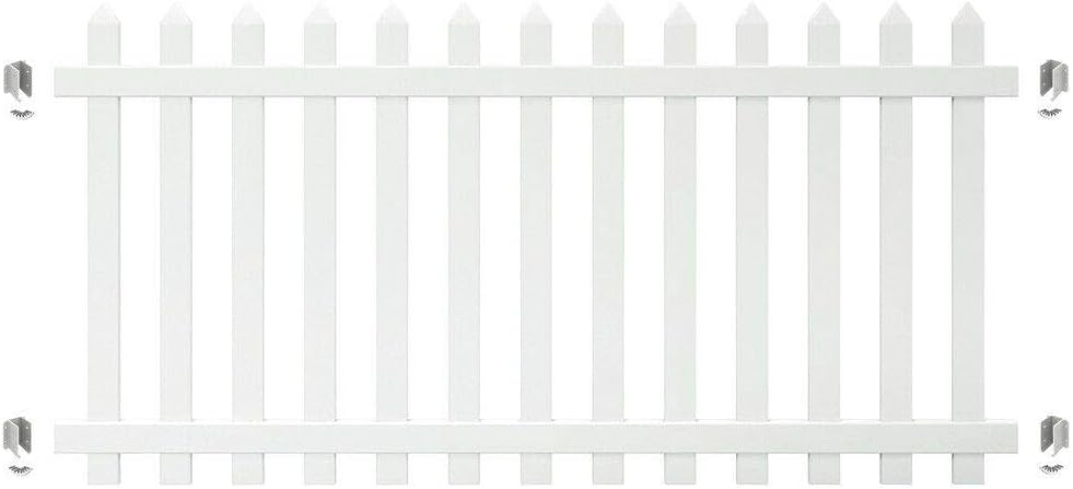 Outdoor Essentials Picketlock Yorktown 4x8 White Vinyl Fence Panel Amazon Ca Tools Home Improvement