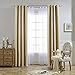 NICETOWN Biscotti Beige Blackout Curtains 84 inches Long for Bedroom - Thermal Insulated Solid Grommet Room Darkening Window Treatments Sound Reducing for Living Room (2 Panels, W52 x L84)