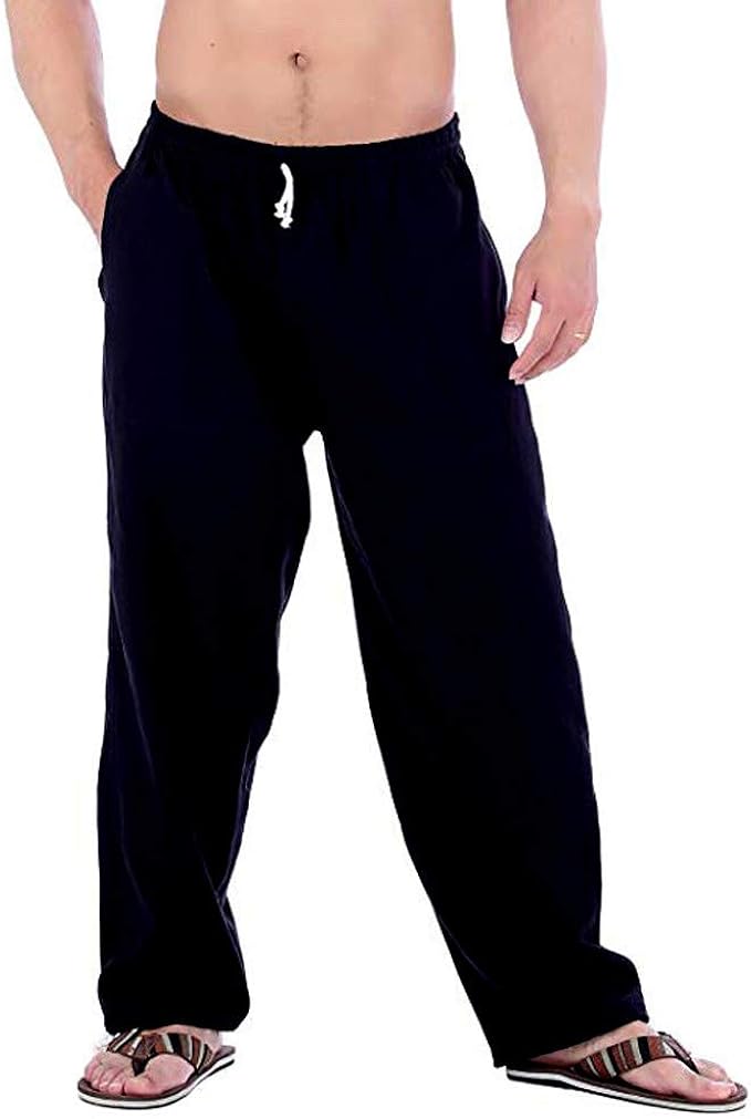 men's relaxed fit linen pants