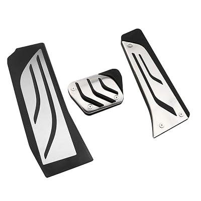 ZHOUMOTB Car Brake Accelerator Pedal Rest Pedal Plate Pad Cover,for BMW 5 Series 520d 520i 525i 528i 530i 525xi 530xi 540 2017 2018