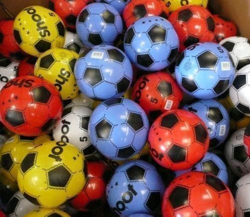 PoundSaver ® Soft Lightweight PVC Plastic Shoot Soccer Football Play anywhere Beach Park Home School Birthdays Indoor Outdoor - Colours Vary (200 Balls)
